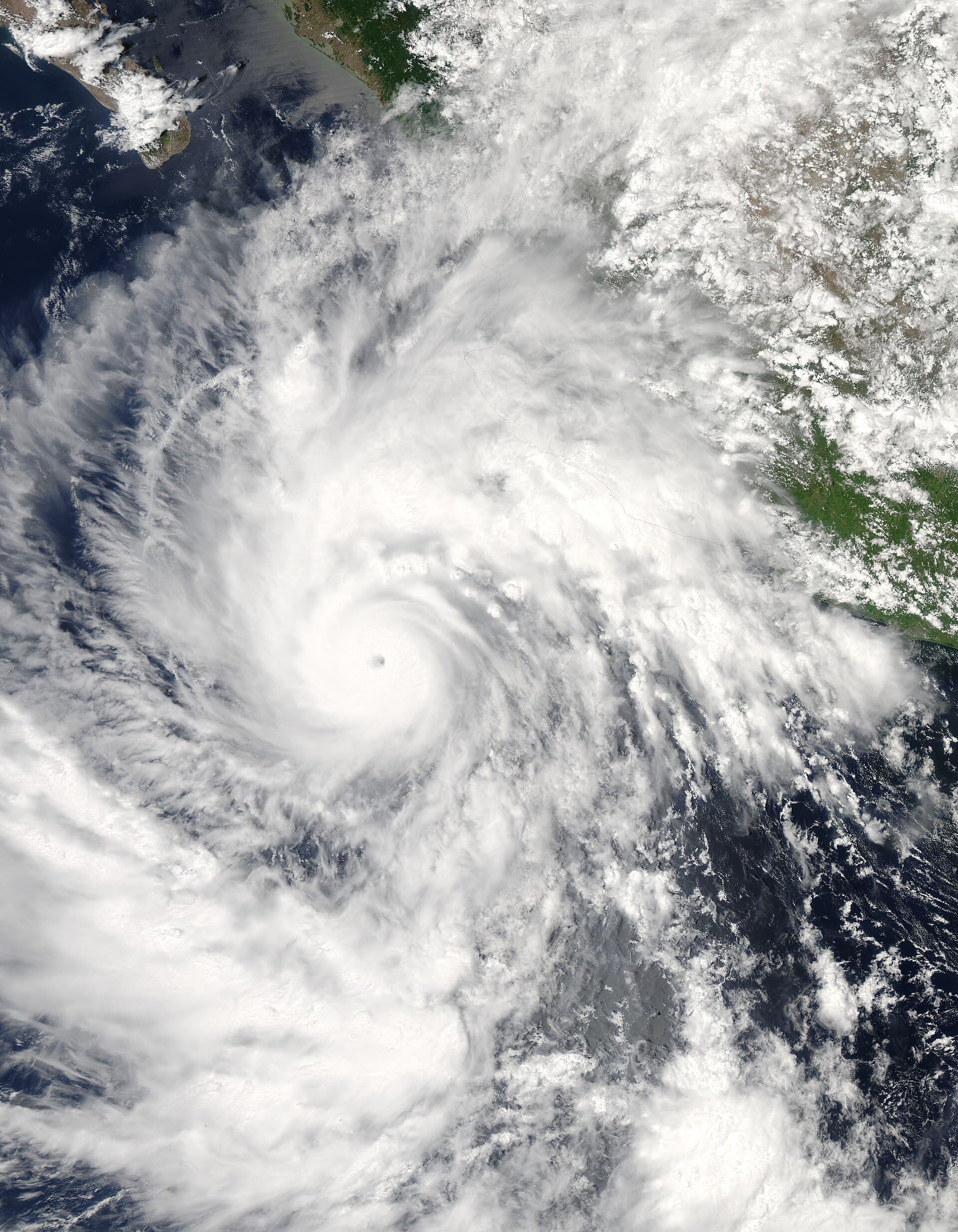 Satellite image of Hurricane Jimena over the Eastern Pacific in August 2009.